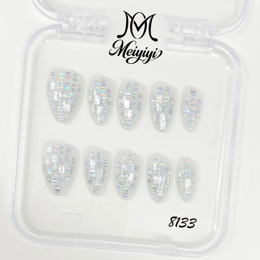 8133-MYY's designer original high-end design customized luxury hand-painted wearable nail art