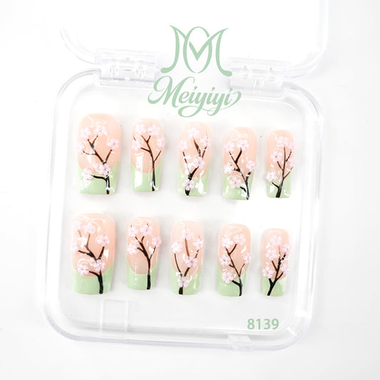 8139-MYY's designer original high-end design customized luxury hand-painted wearable nail art