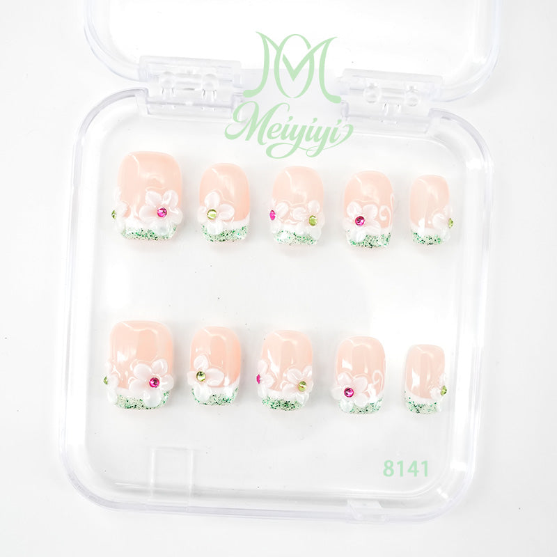 8141-MYY's designer original high-end design customized luxury hand-painted wearable nail art