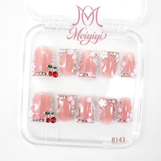 8143-MYY's designer original high-end design customized luxury hand-painted wearable nail art