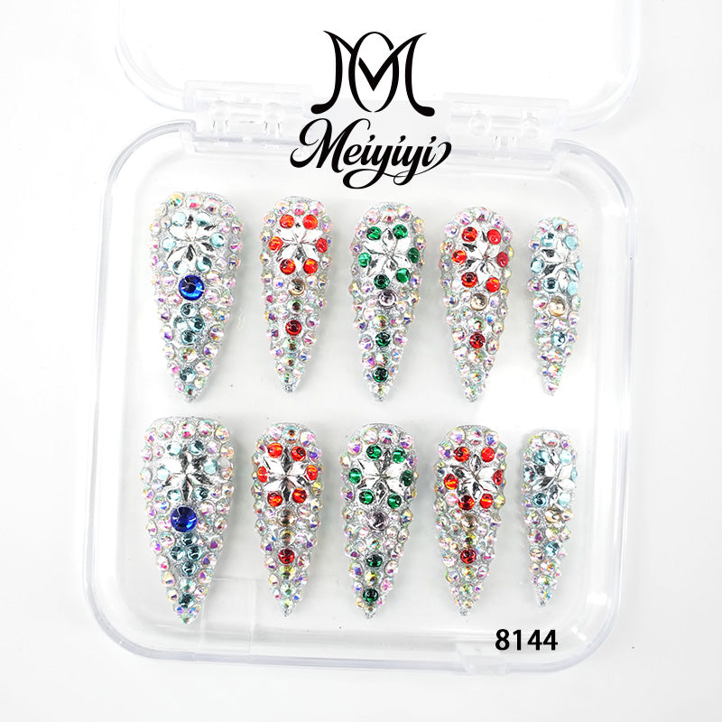 8144-MYY's designer original high-end design customized luxury hand-painted wearable nail art
