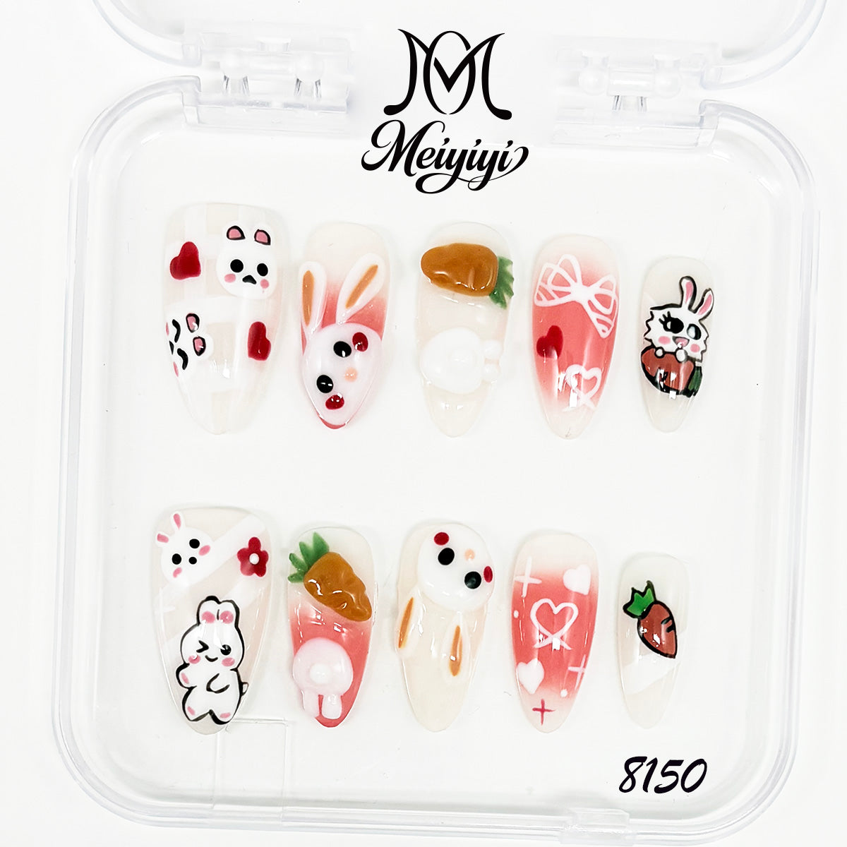8150-MYY's designer original high-end design customized luxury hand-painted wearable nail art