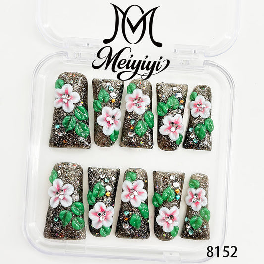 8152-MYY's designer original high-end design customized luxury hand-painted wearable nail art