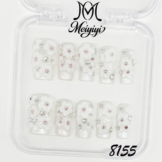 8155-MYY's designer original high-end design customized luxury hand-painted wearable nail art