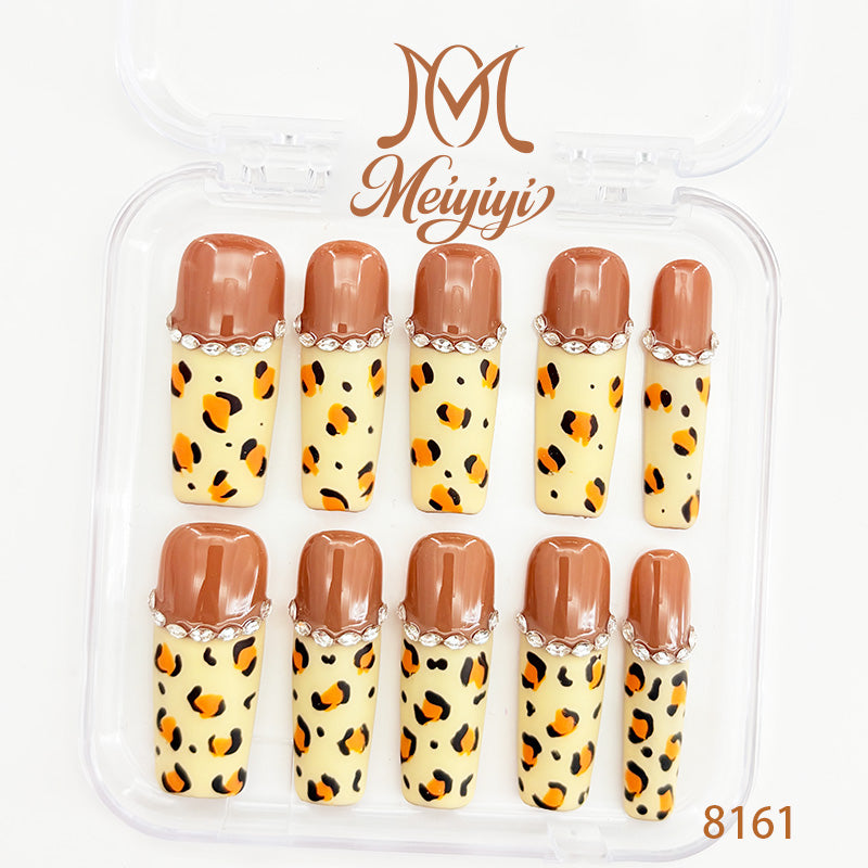 8161-MYY's designer original high-end design customized luxury hand-painted wearable nail art
