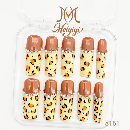 8161-MYY's designer original high-end design customized luxury hand-painted wearable nail art