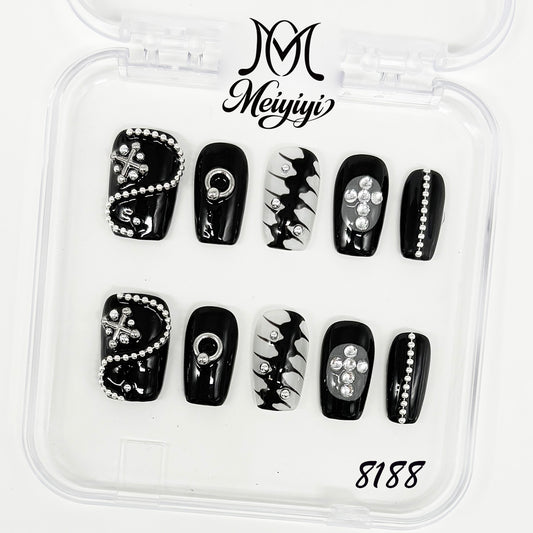 8188-MYY's designer original high-end design customized luxury hand-painted wearable nail art