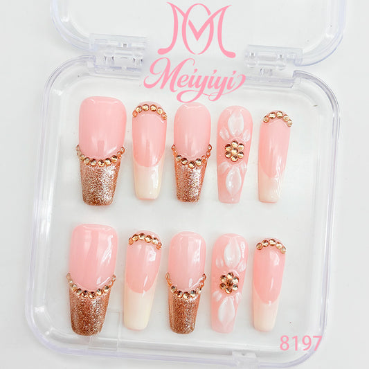 8197-MYY's designer original high-end design customized luxury hand-painted wearable nail art