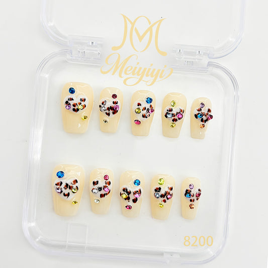 8200-MYY's designer original high-end design customized luxury hand-painted wearable nail art