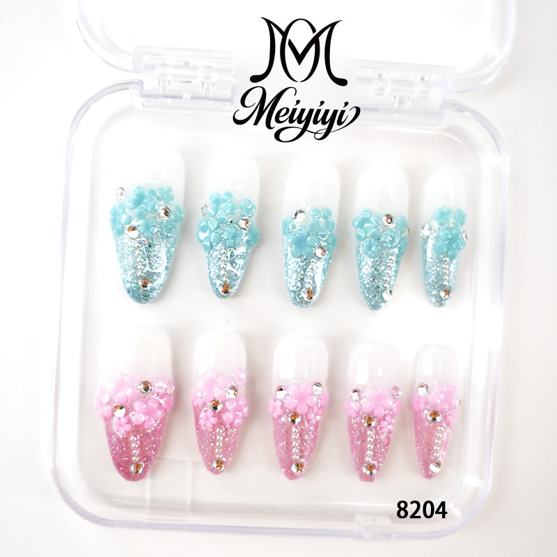 8204-MYY's designer original high-end design customized luxury hand-painted wearable nail art