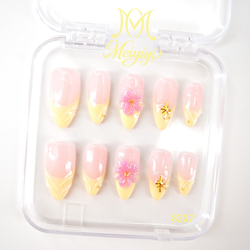 8207-MYY's designer original high-end design customized luxury hand-painted wearable nail art