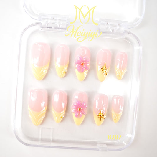 8207-MYY's designer original high-end design customized luxury hand-painted wearable nail art