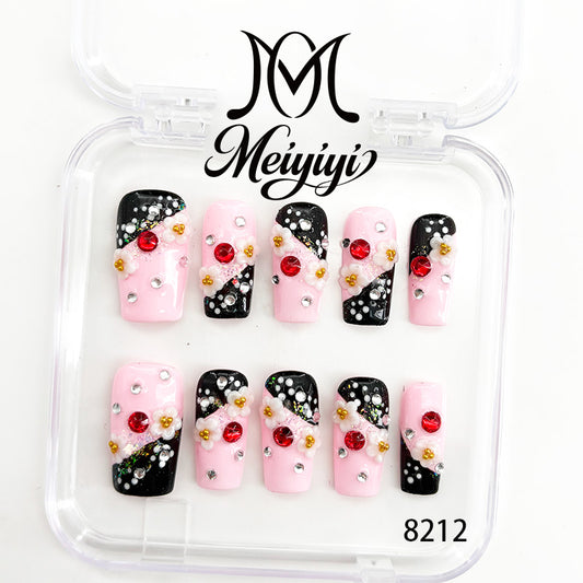 8212-MYY's designer original high-end design customized luxury hand-painted wearable nail art