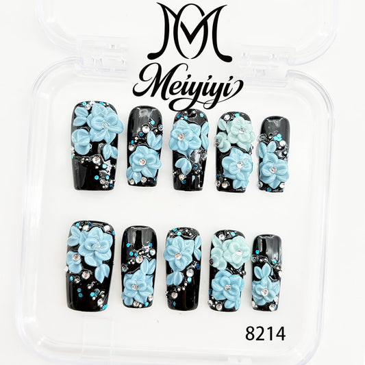 8214-MYY's designer original high-end design customized luxury hand-painted wearable nail art