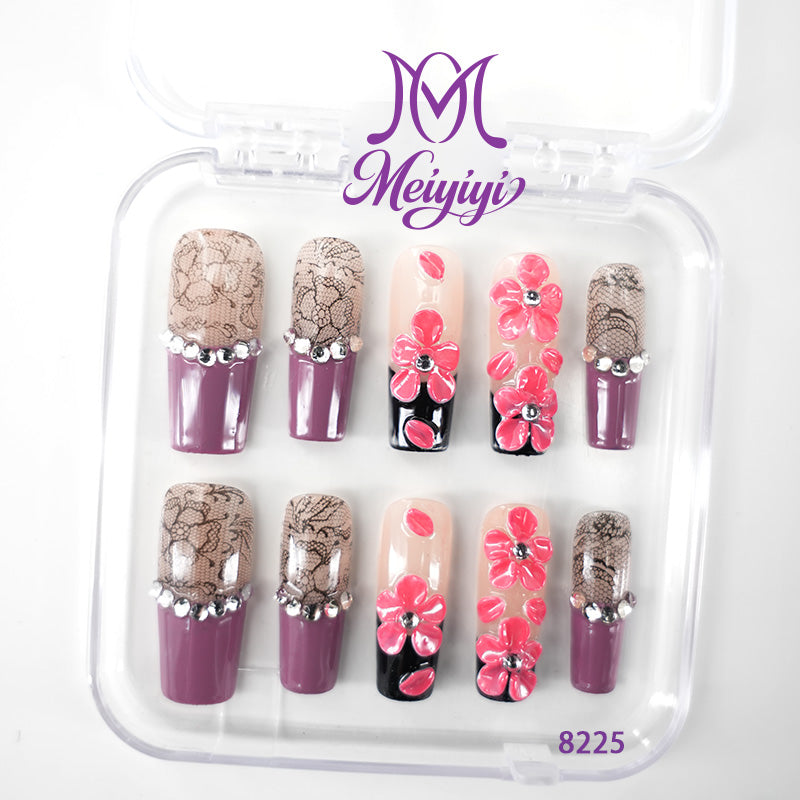 8225-MYY's designer original high-end design customized luxury hand-painted wearable nail art