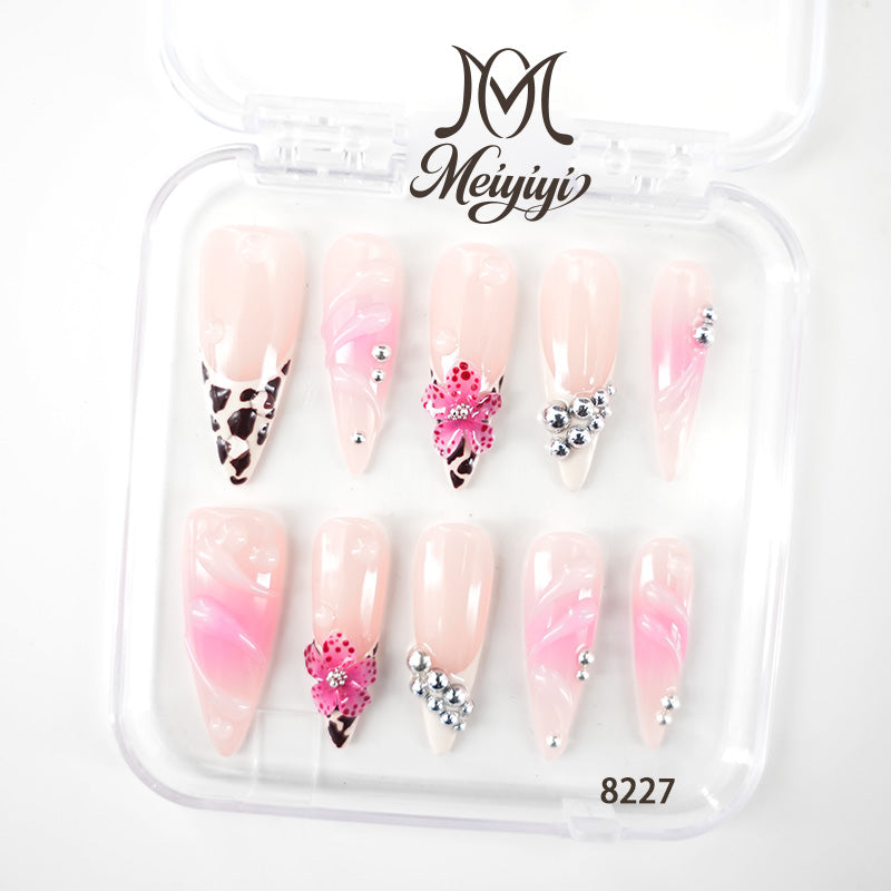 8227-MYY's designer original high-end design customized luxury hand-painted wearable nail art