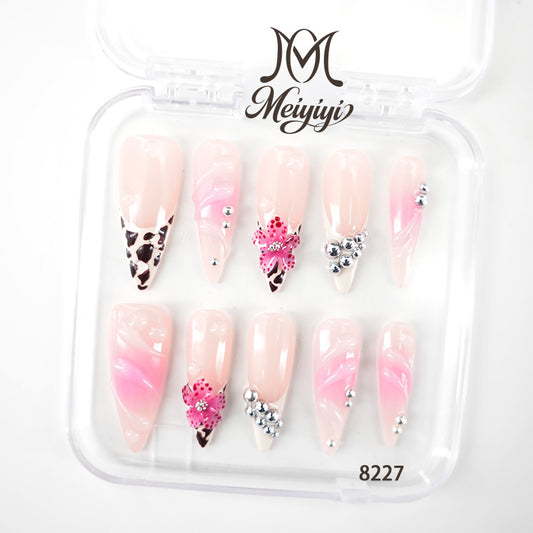 8227-MYY's designer original high-end design customized luxury hand-painted wearable nail art