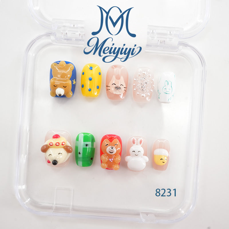 8231-MYY's designer original high-end design customized luxury hand-painted wearable nail art