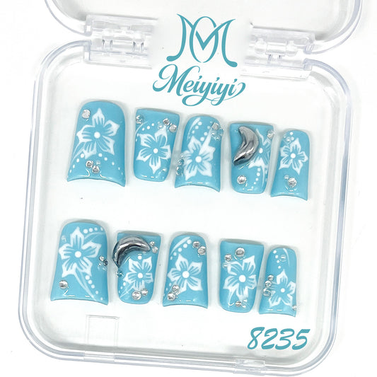 8235-MYY's designer original high-end design customized luxury hand-painted wearable nail art