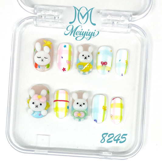 8245-MYY's designer original high-end design customized luxury hand-painted wearable nail art