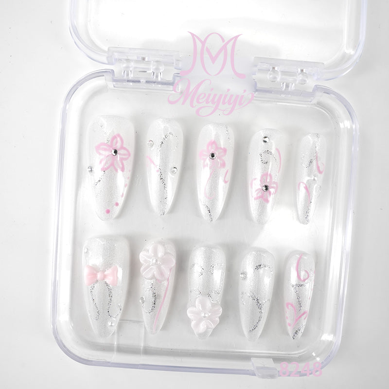 8248-MYY's designer original high-end design customized luxury hand-painted wearable nail art