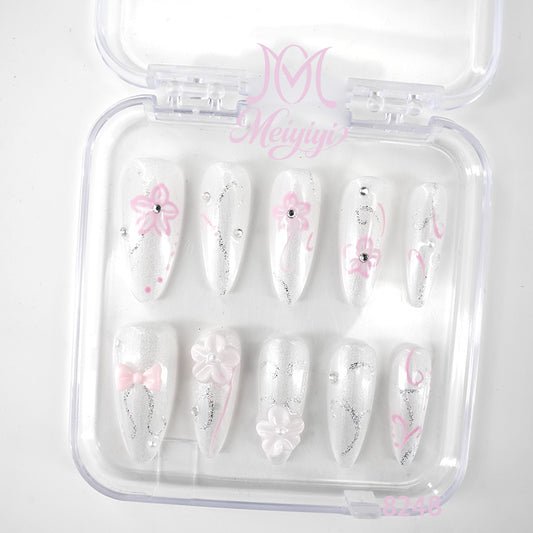 8248-MYY's designer original high-end design customized luxury hand-painted wearable nail art