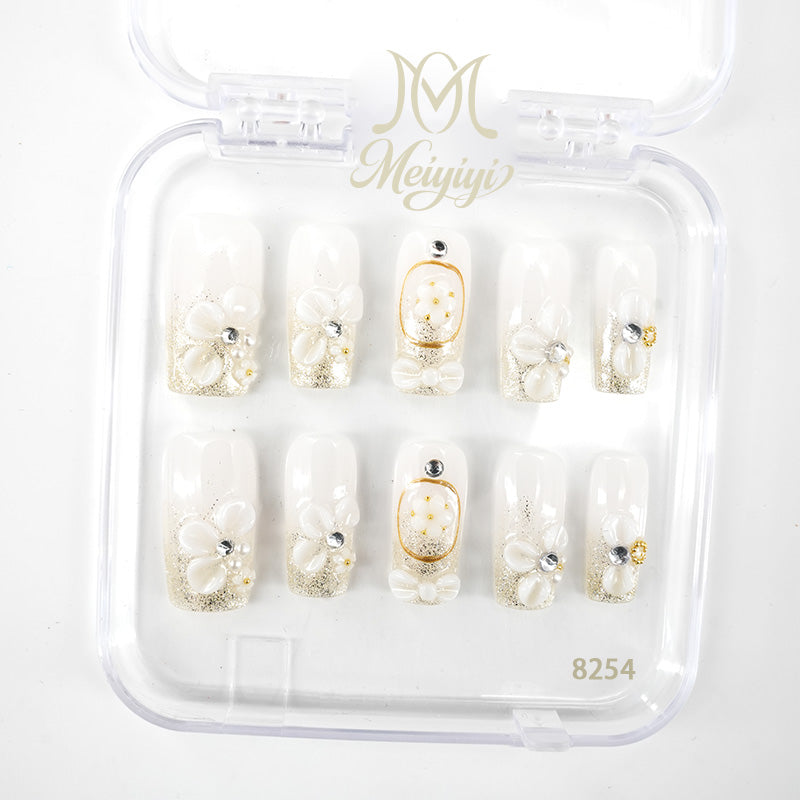 8254-MYY's designer original high-end design customized luxury hand-painted wearable nail art