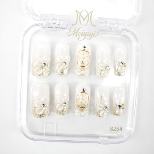 8254-MYY's designer original high-end design customized luxury hand-painted wearable nail art