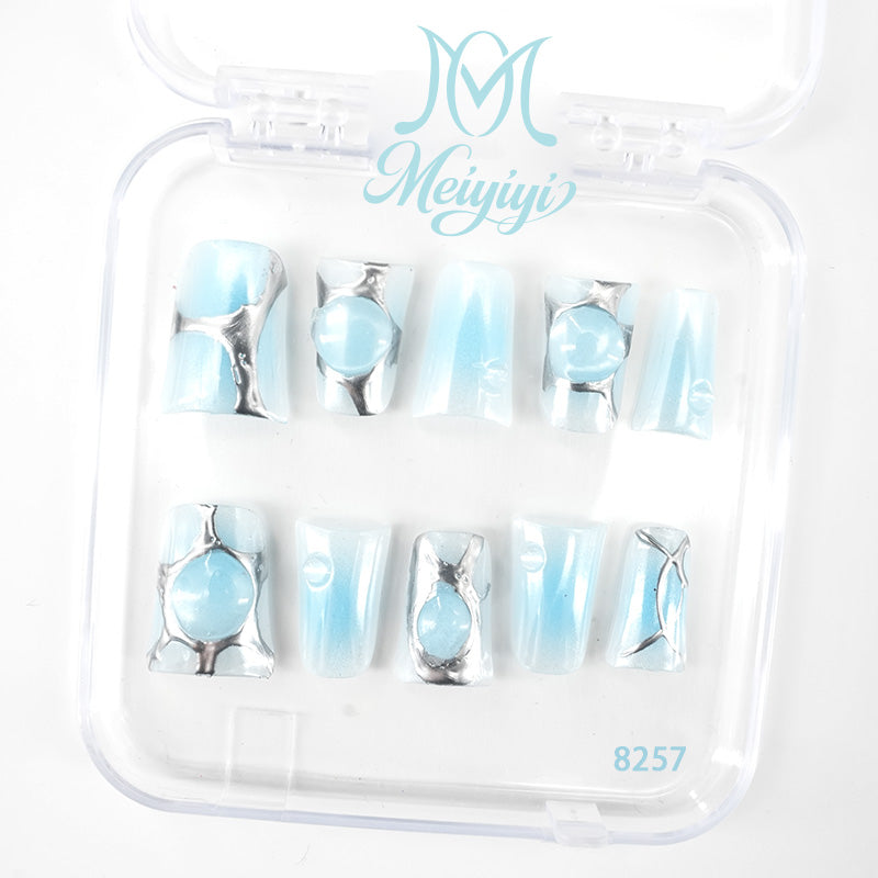 8257-MYY's designer original high-end design customized luxury hand-painted wearable nail art