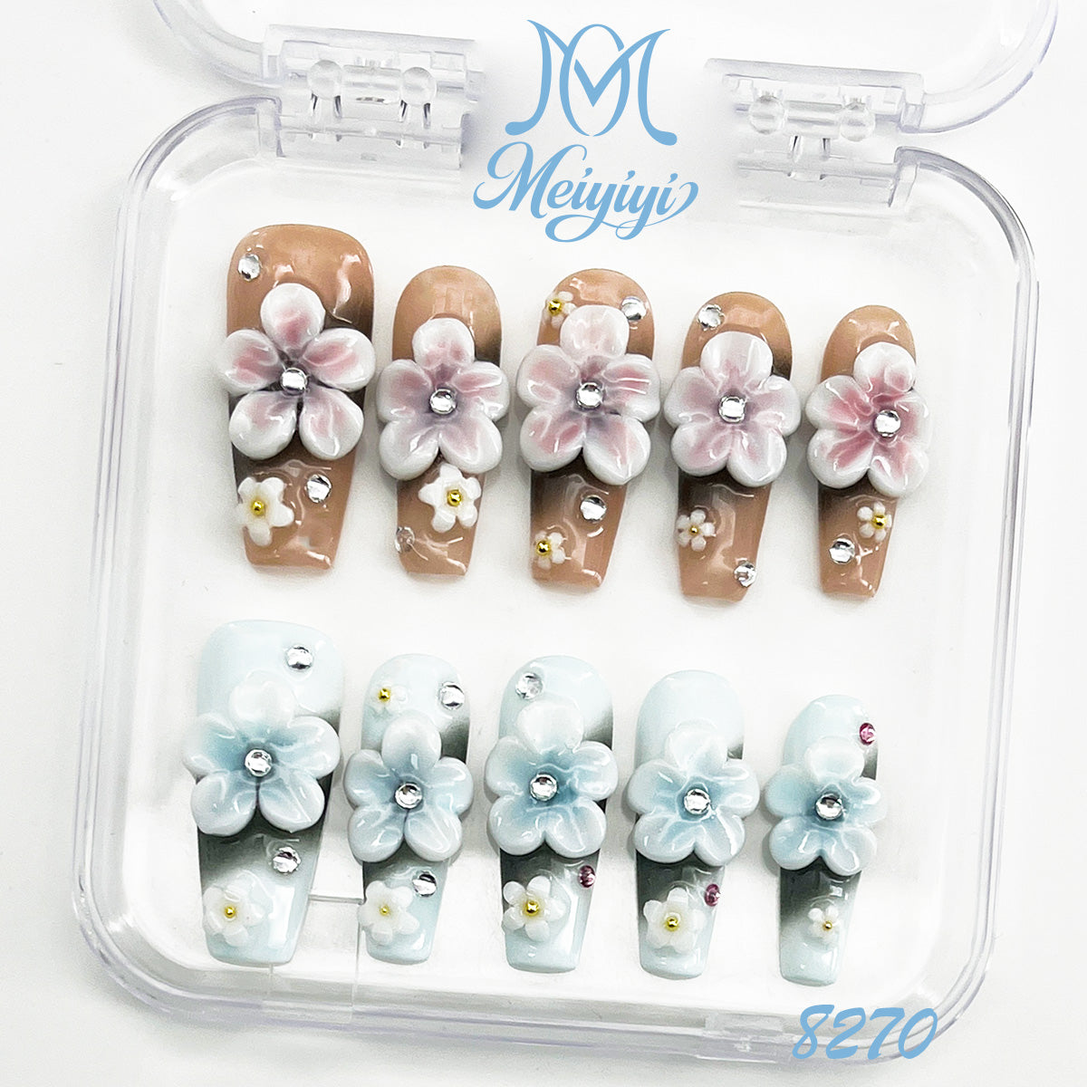 8270-MYY's designer original high-end design customized luxury hand-painted wearable nail art