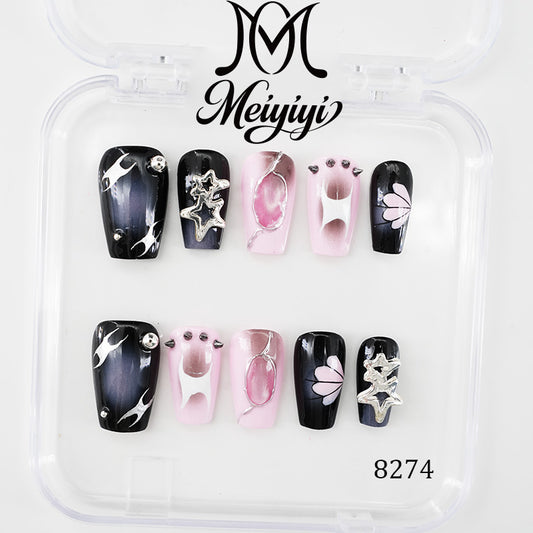 8274-MYY's designer original high-end design customized luxury hand-painted wearable nail art