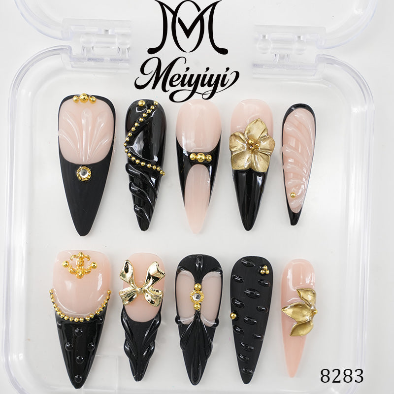 8283-MYY's designer original high-end design customized luxury hand-painted wearable nail art