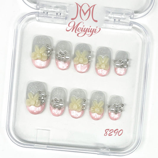 8290-MYY's designer original high-end design customized luxury hand-painted wearable nail art