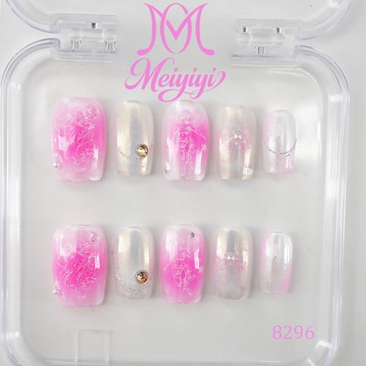 8296-MYY's designer original high-end design customized luxury hand-painted wearable nail art