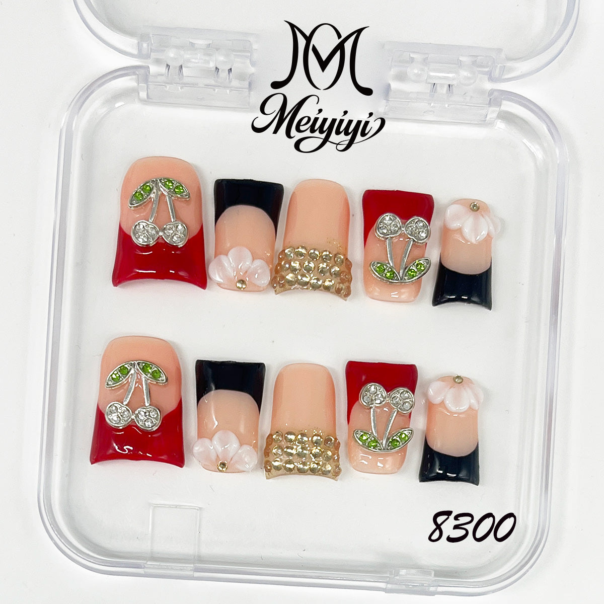 8300-MYY's designer original high-end design customized luxury hand-painted wearable nail art