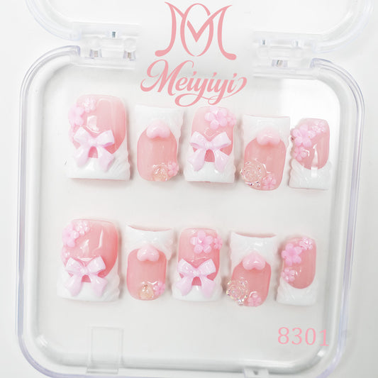 8301-MYY's designer original high-end design customized luxury hand-painted wearable nail art