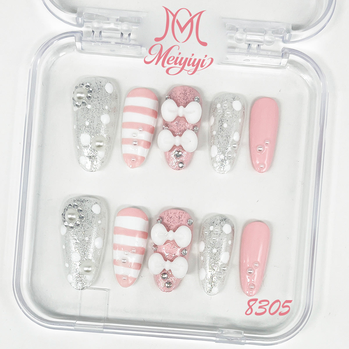 8305-MYY's designer original high-end design customized luxury hand-painted wearable nail art