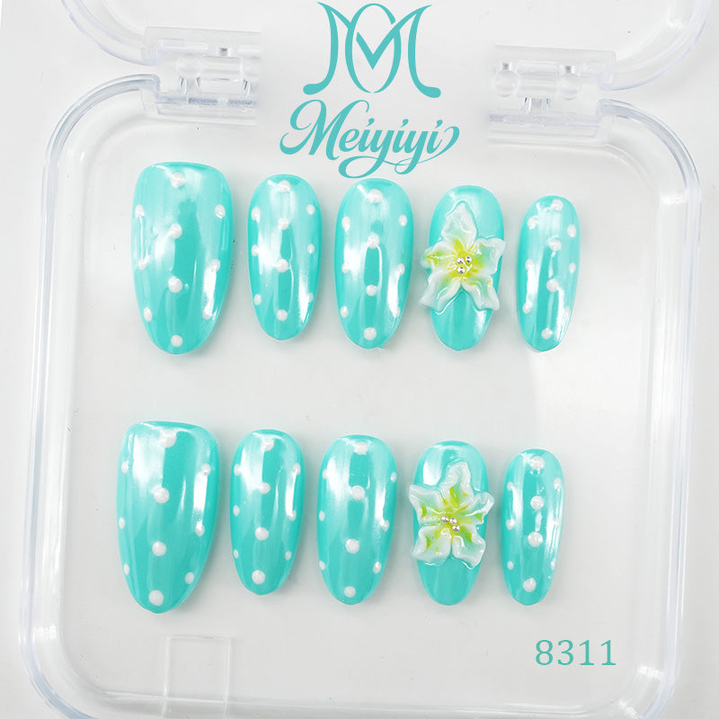 8311-MYY's designer original high-end design customized luxury hand-painted wearable nail art