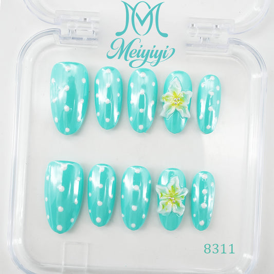 8311-MYY's designer original high-end design customized luxury hand-painted wearable nail art