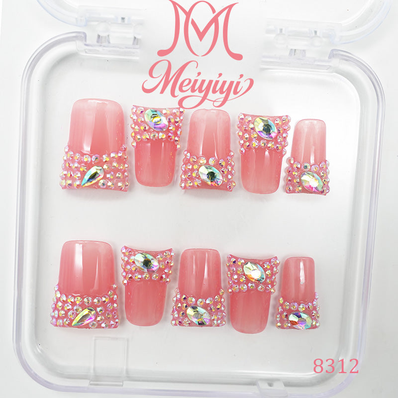 8312-MYY's designer original high-end design customized luxury hand-painted wearable nail art