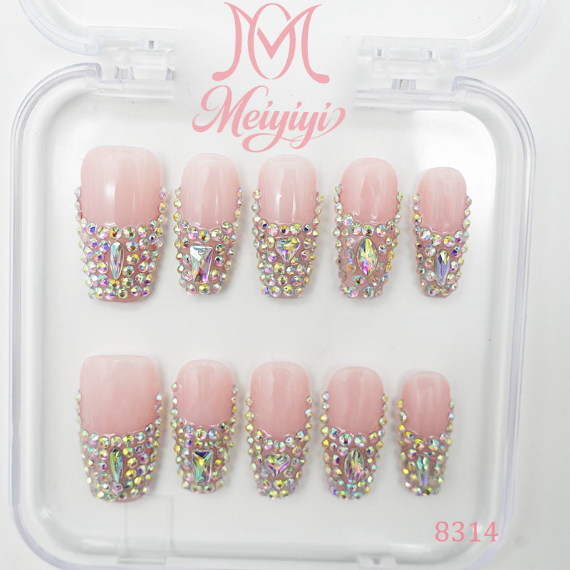 8314-MYY's designer original high-end design customized luxury hand-painted wearable nail art