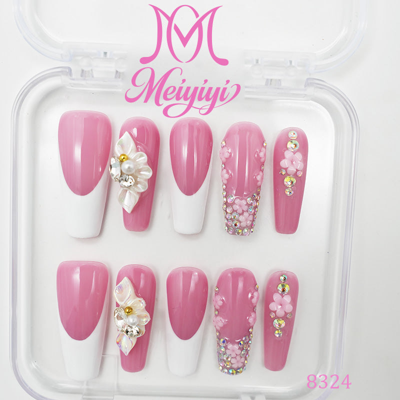 8324-MYY's designer original high-end design customized luxury hand-painted wearable nail art