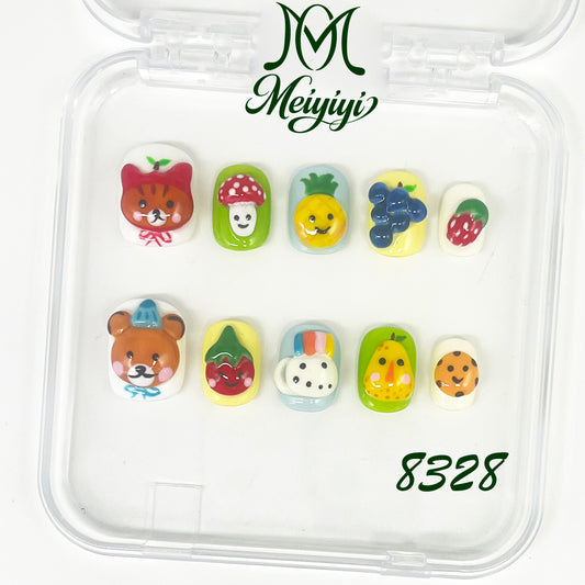 8328-MYY's designer original high-end design customized luxury hand-painted wearable nail art