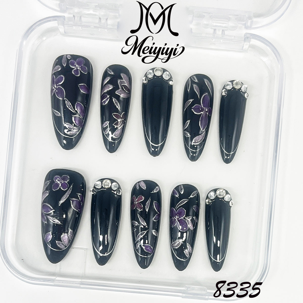 8335-MYY's designer original high-end design customized luxury hand-painted wearable nail art