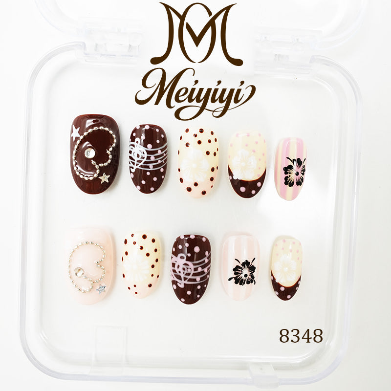 8348-MYY's designer original high-end design customized luxury hand-painted wearable nail art