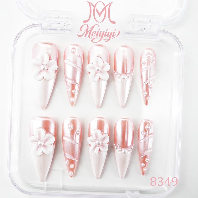 8349-MYY's designer original high-end design customized luxury hand-painted wearable nail art