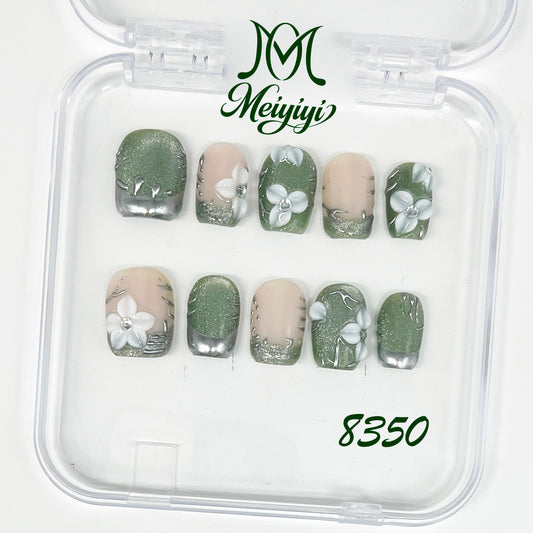 8350-MYY's designer original high-end design customized luxury hand-painted wearable nail art