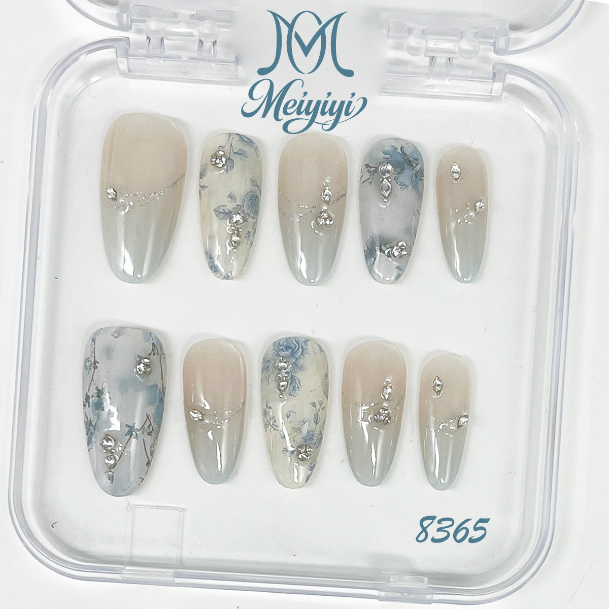 8365-MYY's designer original high-end design customized luxury hand-painted wearable nail art
