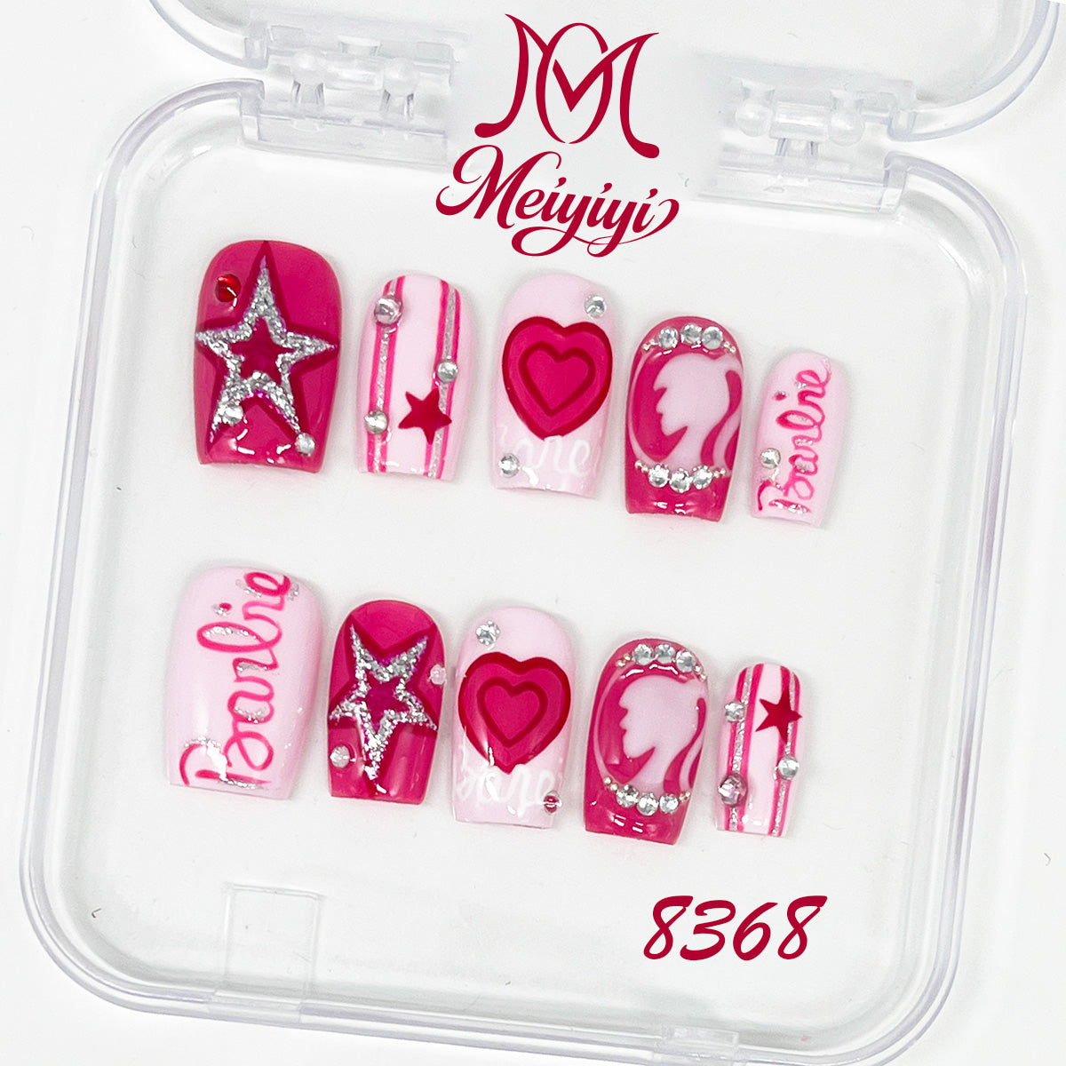 8368-MYY's designer original high-end design customized luxury hand-painted wearable nail art