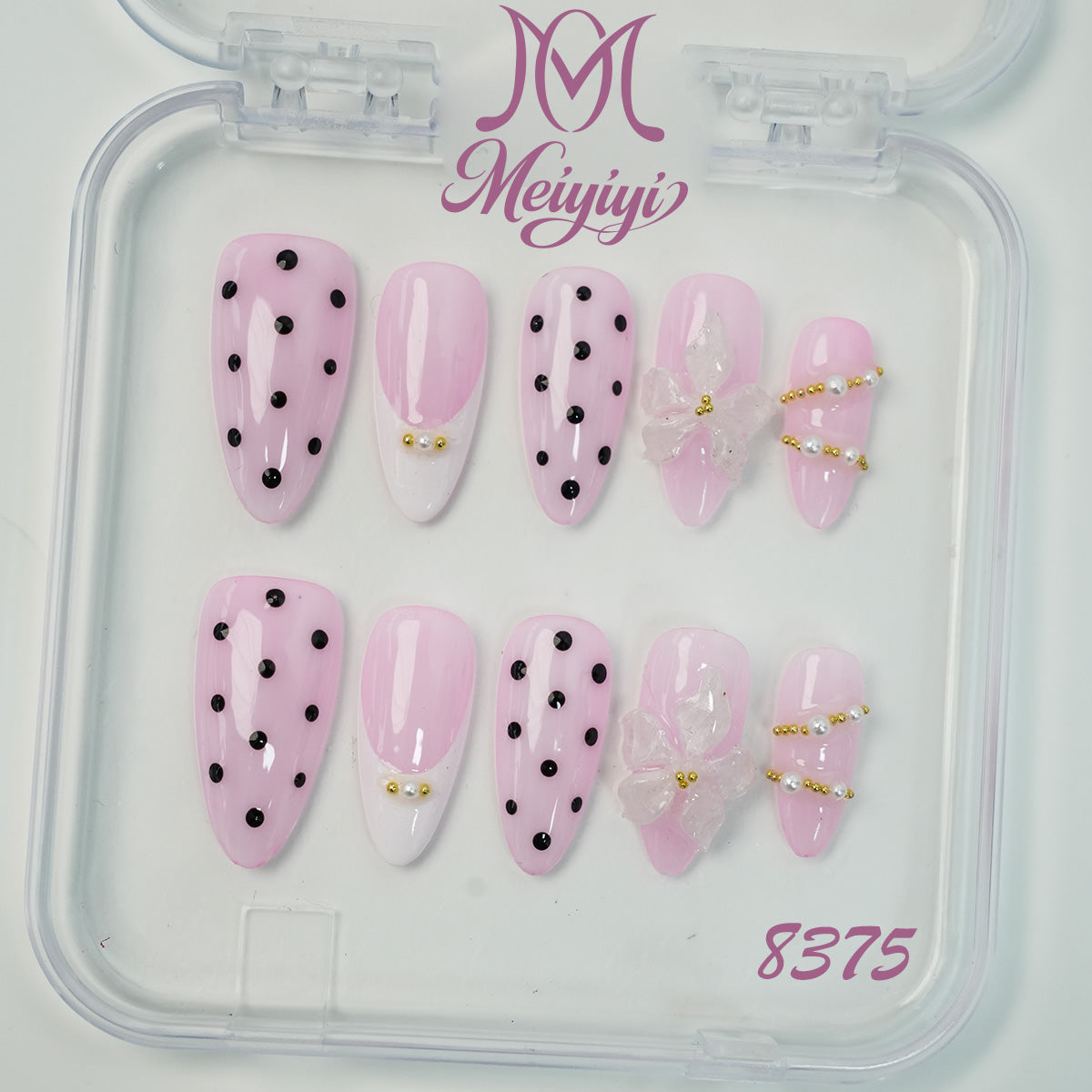 8375-MYY's designer original high-end design customized luxury hand-painted wearable nail art